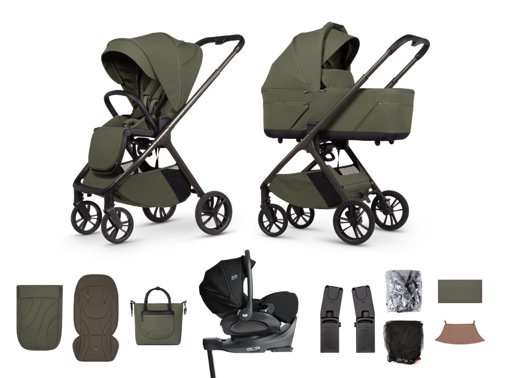 E-shop Venicci kočík Tila 2026, olive + Joie i-Level Pro + základňa