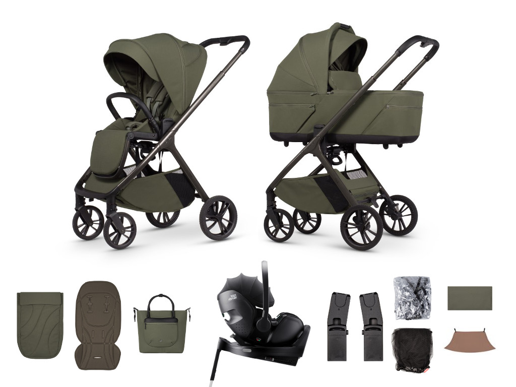 E-shop Venicci kočík Tila 2026, olive + Britax Baby Safe PRO + základňa