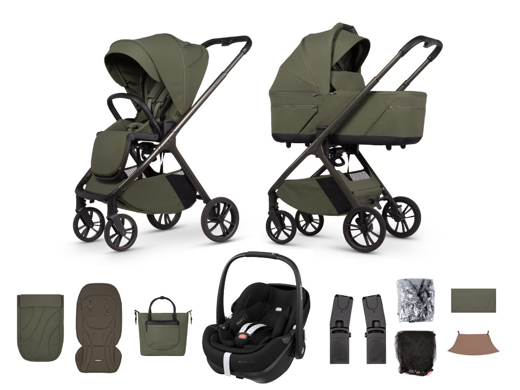 E-shop Venicci kočík Tila 2026, olive + Maxi-Cosi Pebble Pro 2