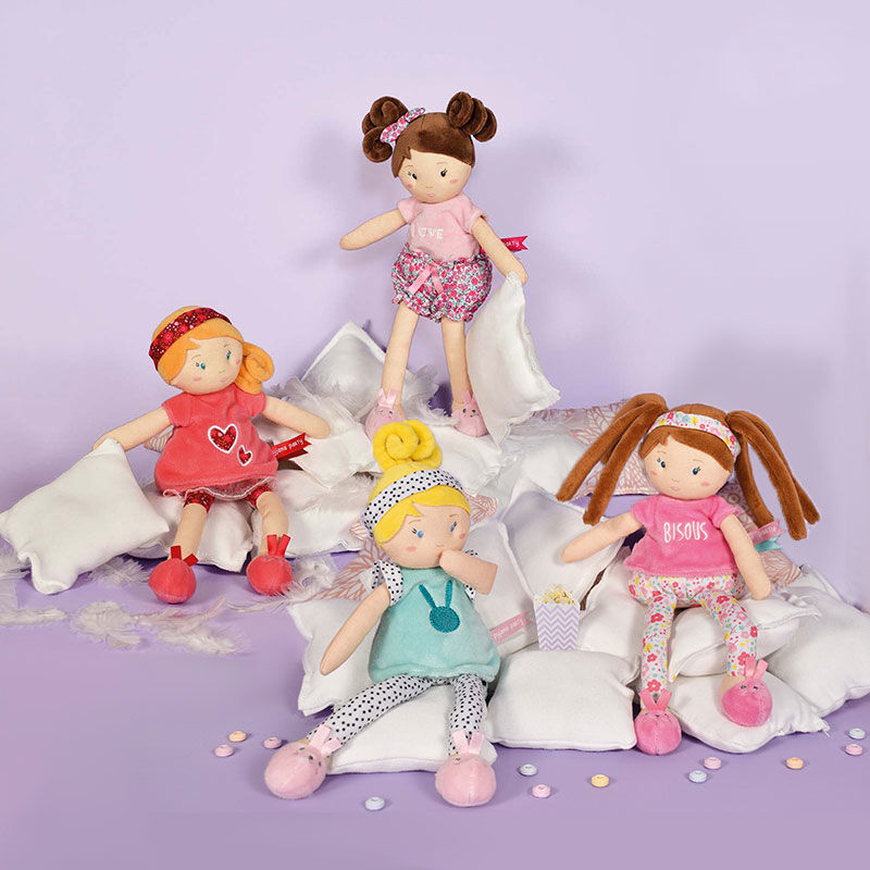 E-shop JJ6033 Doudou et Compagnie Bábika LES PIPELLETTES 25cm MIX