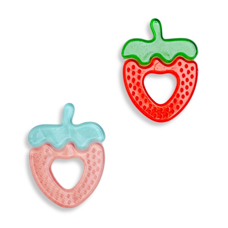 E-shop Bo Jungle Súprava chladiacich hryzátok Strawberry 2ks