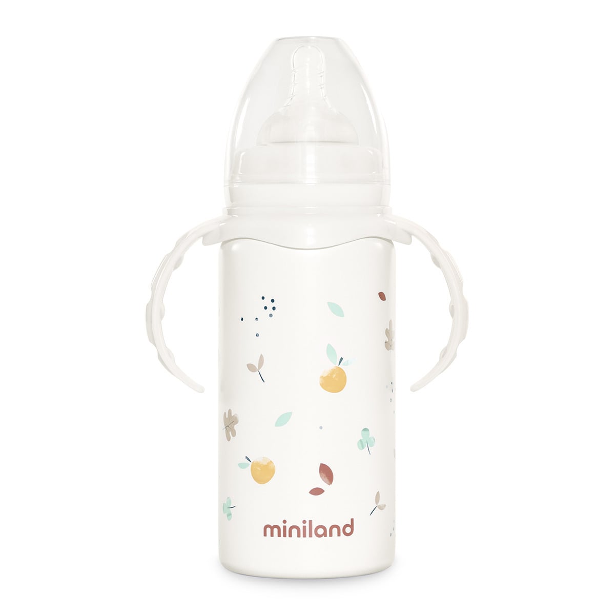 E-shop Miniland Valencia Termo dojčenská fľaša z nerezovej ocele s cumlíkom, 240 ml