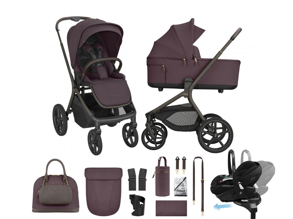 E-shop KikkaBoo Výhodný set Goya Platinum Merlot + Maxi-Cosi Pebble 360 Pro 2 + základňa