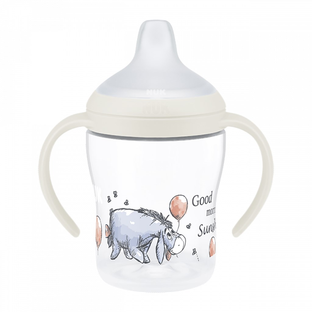 E-shop Dojčenská fľaša na učenie NUK Perfect Match DISNEY Macko Pu Oslík 150 ml - 59365