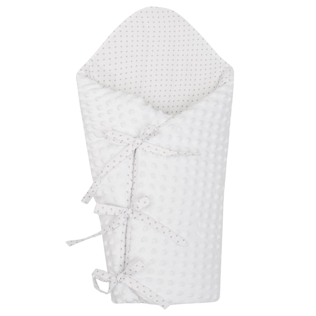 E-shop Luxusná šnurovacia Zavinovačka z Minky New Baby biela 75x75 cm - 59278
