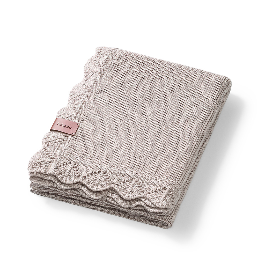 E-shop BABYONO Deka pletená bambusová Beige 75 x 100 cm