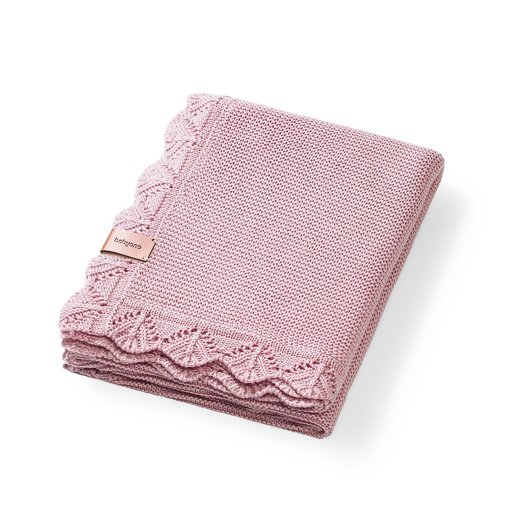 E-shop BABYONO Deka pletená bambusová Pink 75 x 100 cm