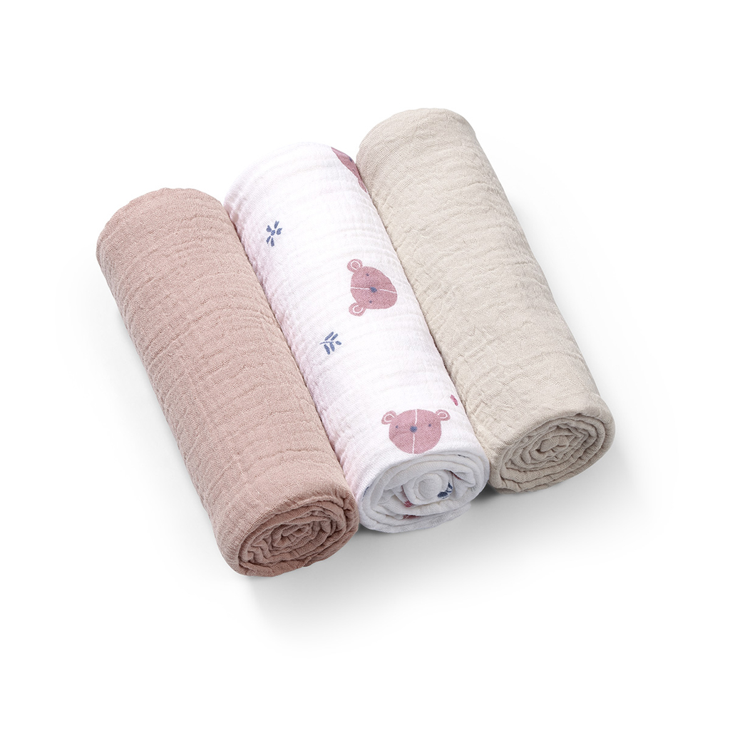 E-shop BABYONO Plienky mušelínové Super Soft 3 ks, Grey 70 x 70 cm