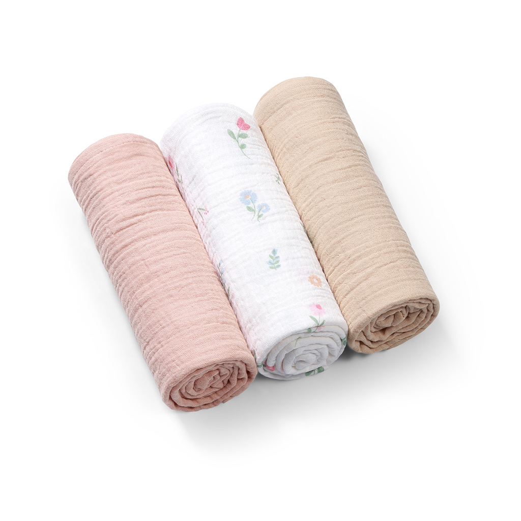 E-shop BABYONO Plienky mušelínové Super Soft 3 ks, Pink 70 x 70 cm
