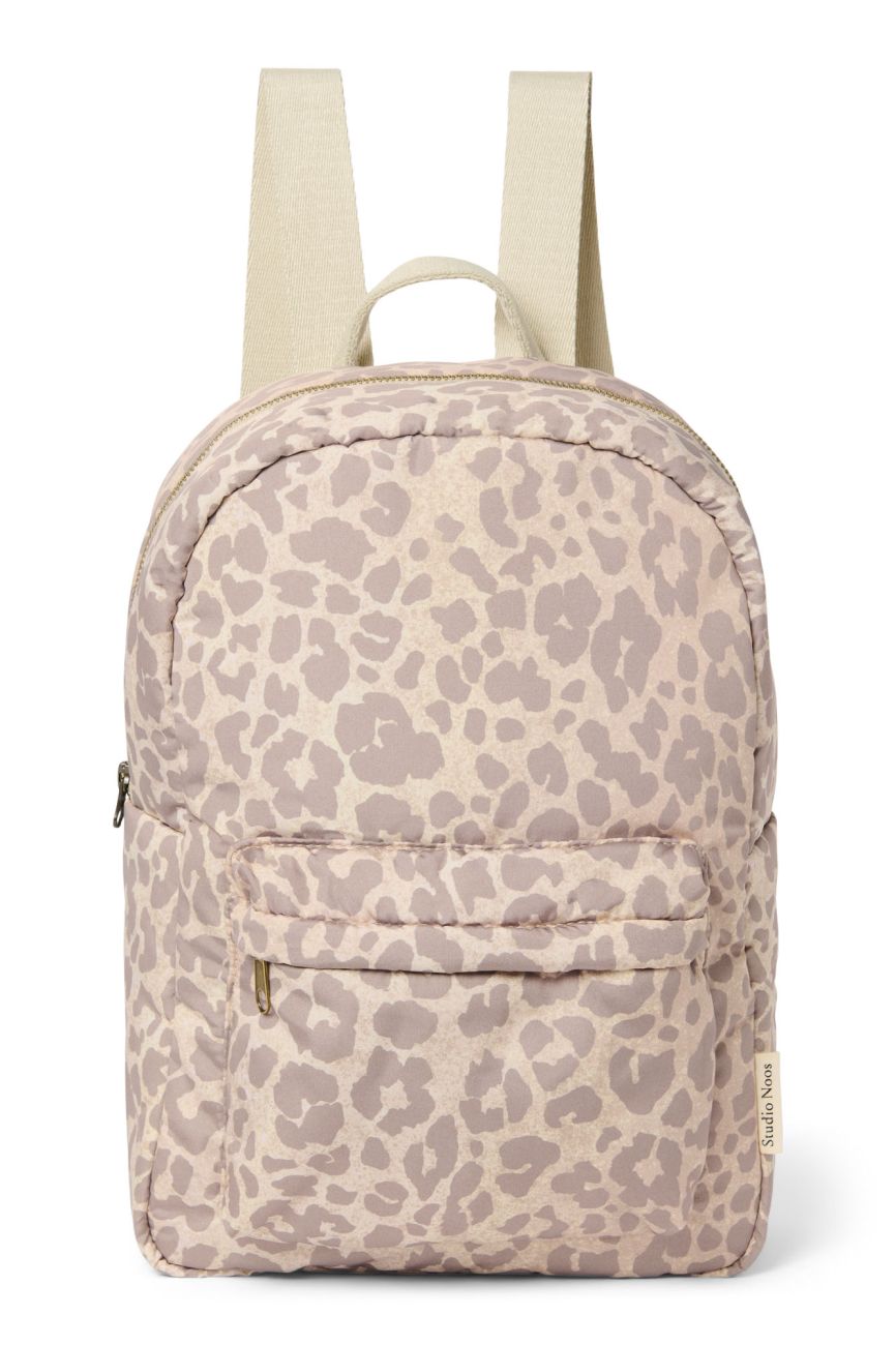 E-shop STUDIO NOOS - Puffy Midi BACKPACK - batôžtek s predným vreckom | Cream Leopard