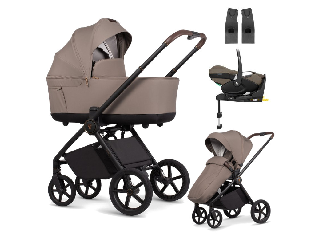 E-shop Venicci kočík CLARO2 4v1 s Maxi-cosi Pebble 360 Pro2+základňa Pro, Almond