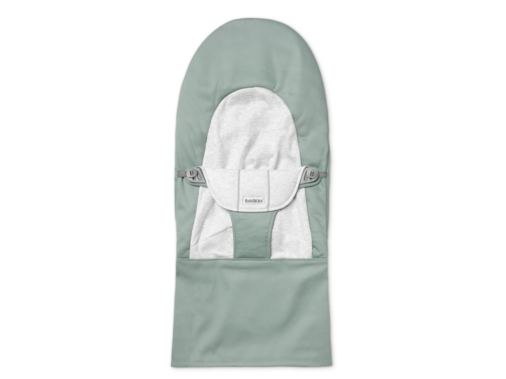 E-shop Baby Bjorn náhradný poťah na lehátko BLISS, Light Sage/Grey jersey Woven