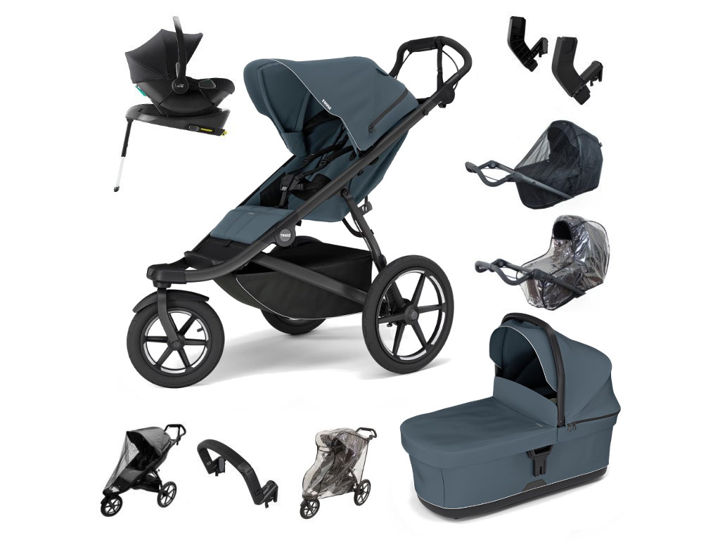 E-shop Thule Urban Glide 3 Výhodný set s autosedačkou Britax Core, Dark Slate
