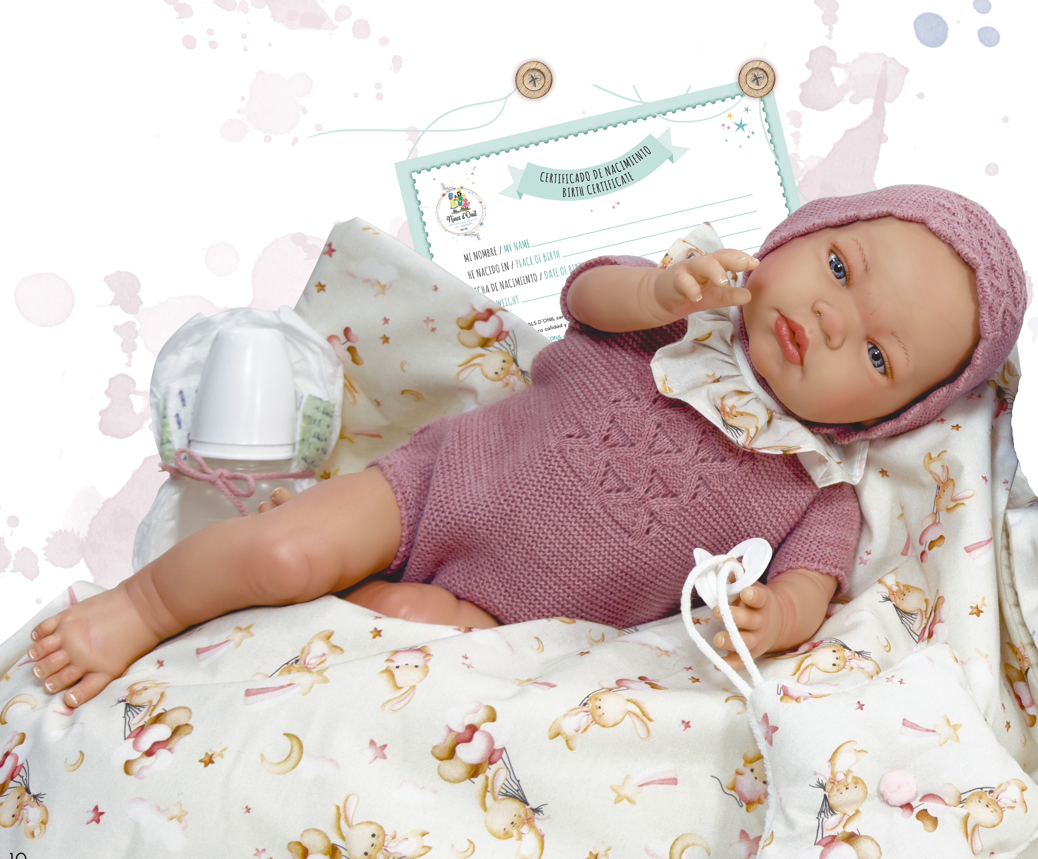 E-shop Nines d´Onil realistická voňavá bábika SANDRA Premium Reborn 48cm, 0267