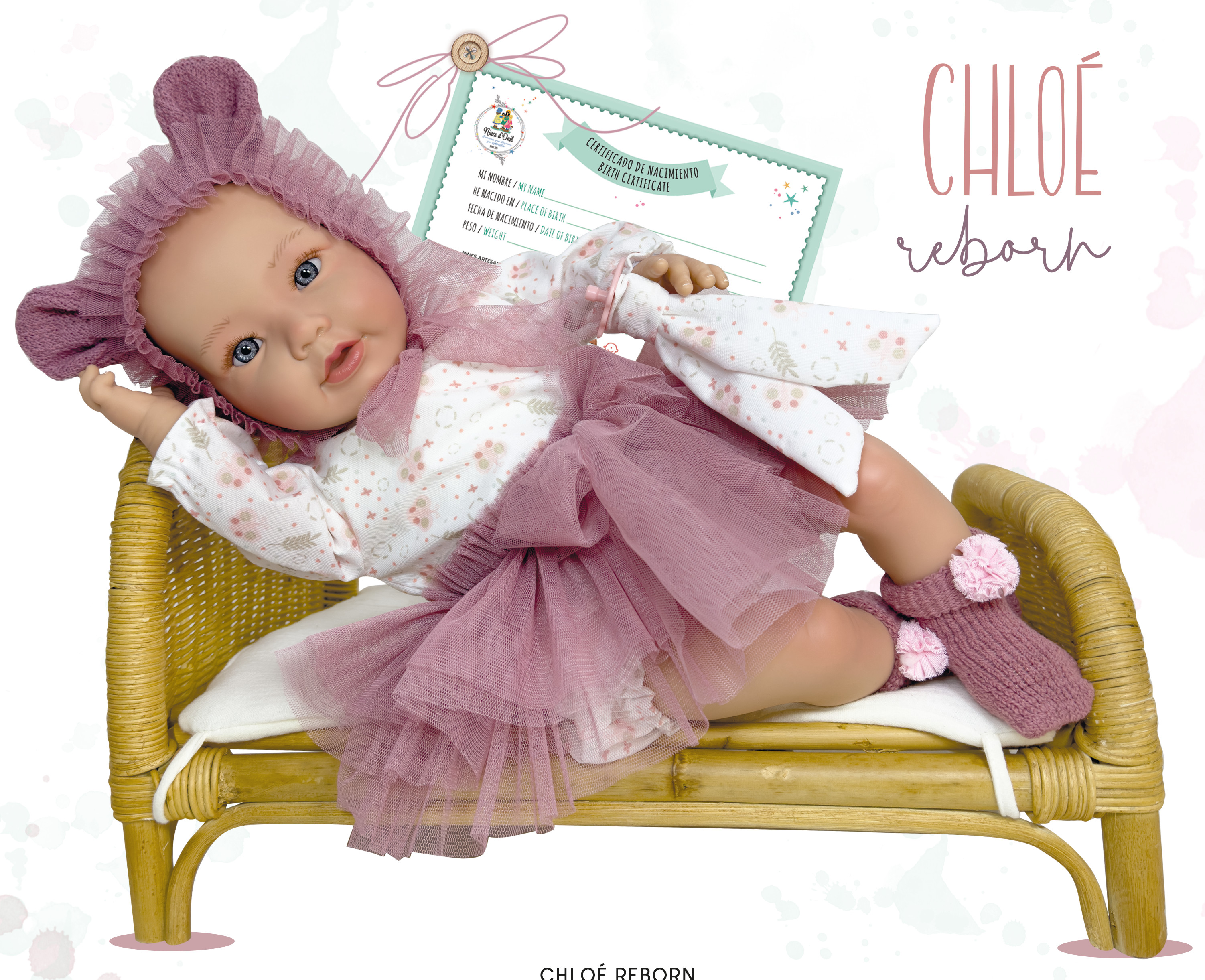E-shop Nines d´Onil realistická voňavá bábika Chloe Reborn 48cm, 0264