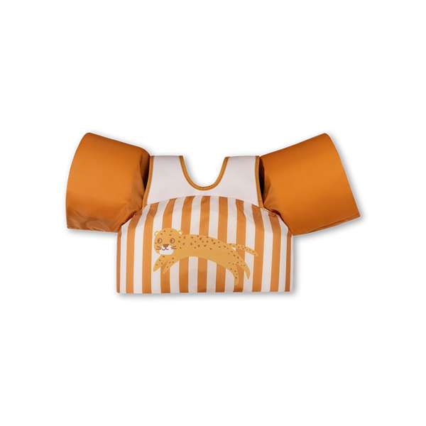 E-shop Swim Essentials Plávacia vesta s rukávnikmi Brown Leopard 2-6 rokov