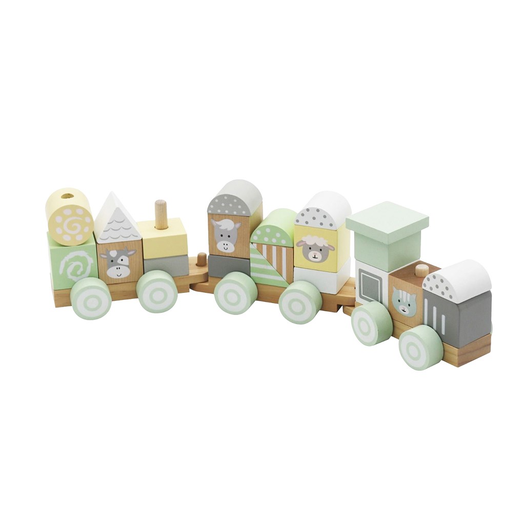E-shop Drevený vláčik s kockami Baby Mix - 58991