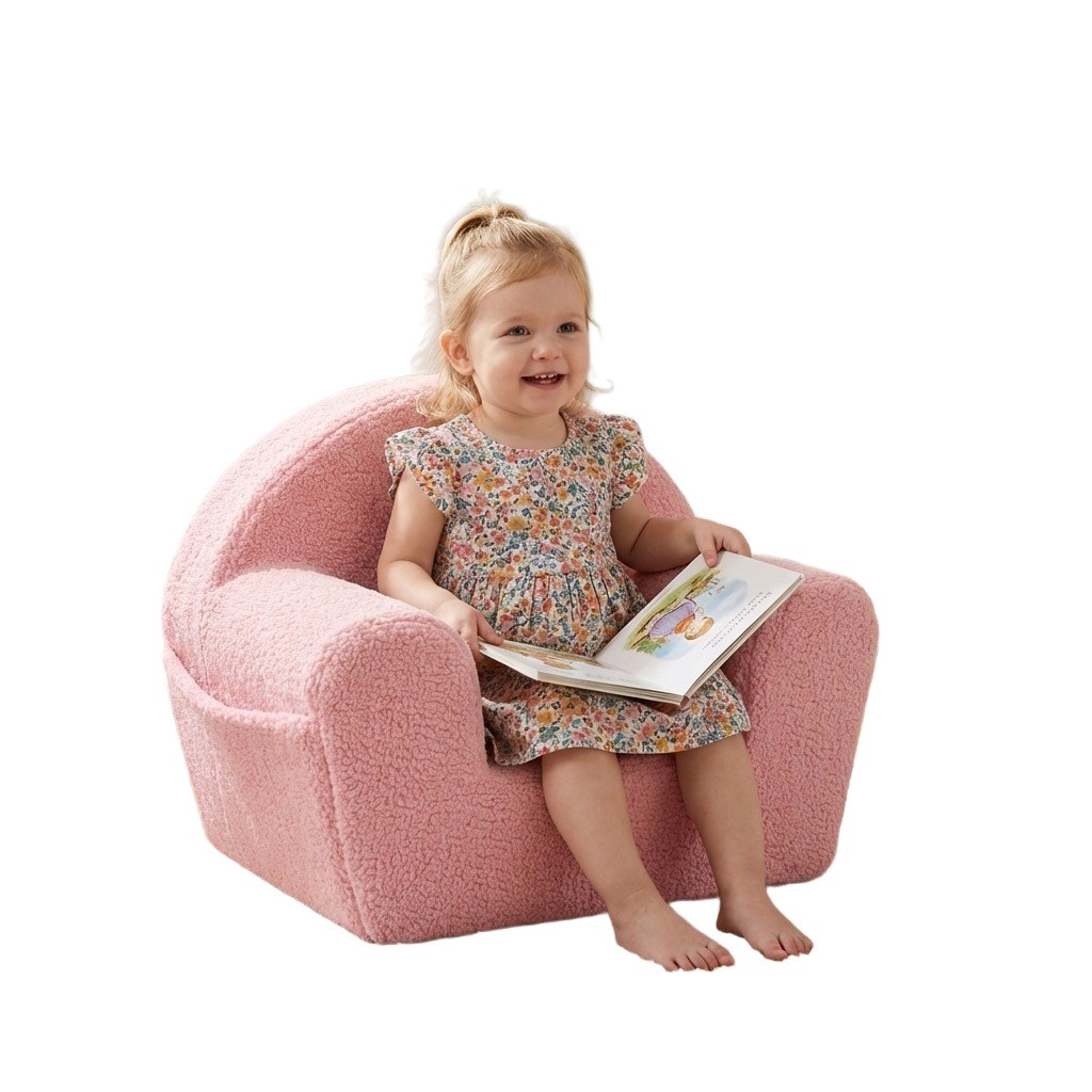 E-shop Detské kreslo s bočným vreckom New Baby Teddy pink - 59404