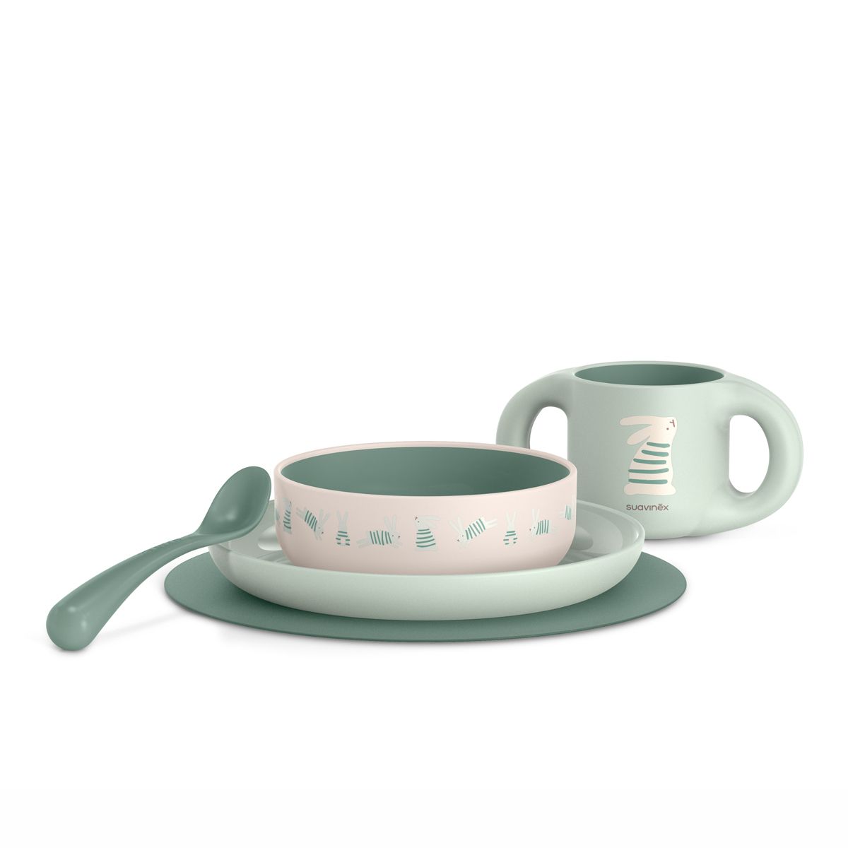 E-shop SUAVINEX | Jedálenský set WONDERLAND NEW +6 m - ZELENÝ