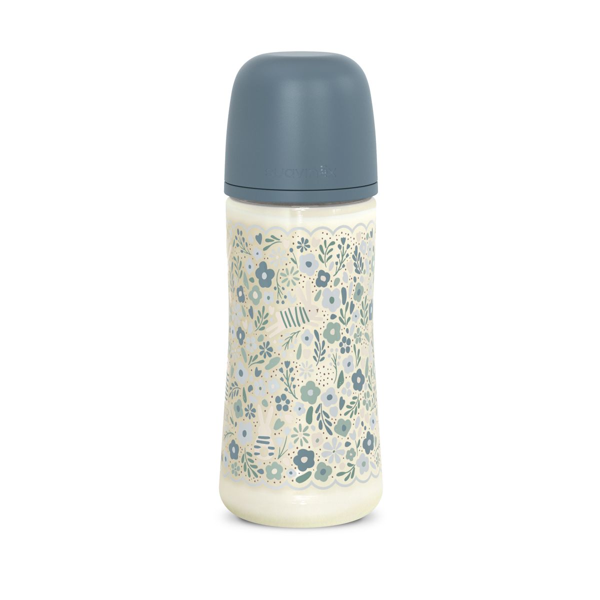E-shop SUAVINEX | Dojčenská fľaša WONDERLAND NEW 360ml FYZIOL PRŮTOK L - modrý kvet