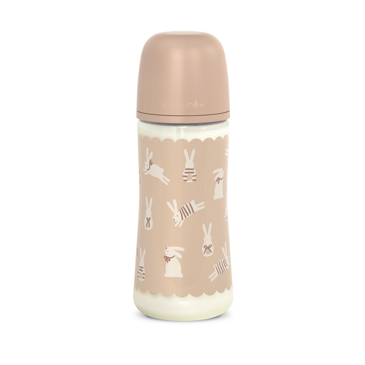 E-shop SUAVINEX | Dojčenská fľaša WONDERLAND NEW 360ml FYZIOL PRŮTOK L - krémový králik
