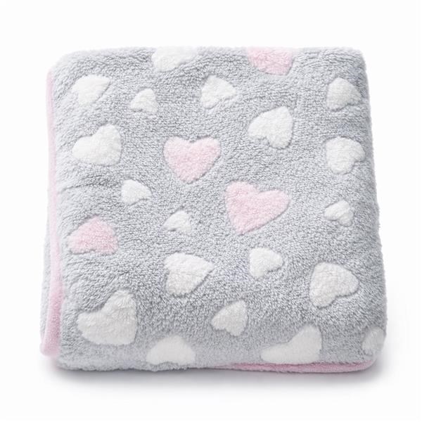 E-shop Detská deka New Baby 80x90 heart pink - 59505