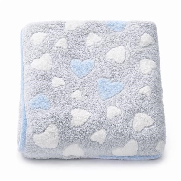 E-shop Detská deka New Baby 80x90 heart blue - 59506