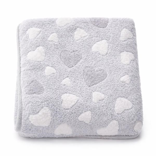 E-shop Detská deka New Baby 80x90 heart grey - 59507