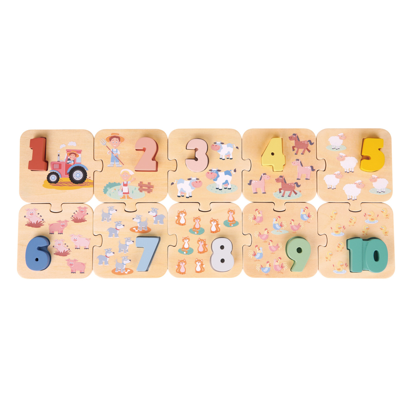 E-shop Woet Puzzle - Učíme sa číslice - farma