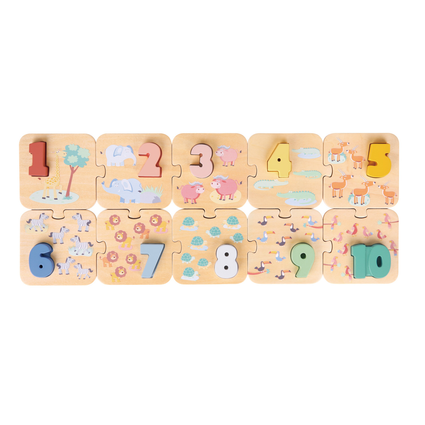 E-shop Woet Puzzle - Učíme sa číslice - safari