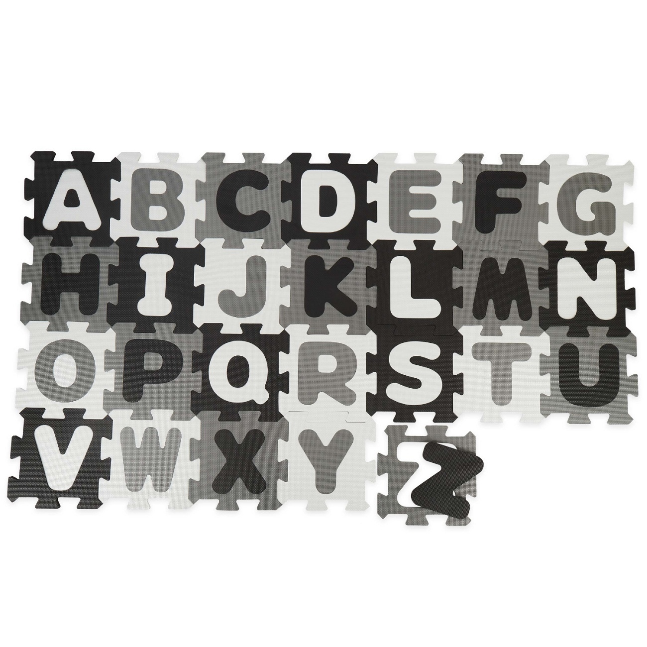 E-shop Bieco - Penová hracia podložka s abecedou - puzzle black & white - 26 ks