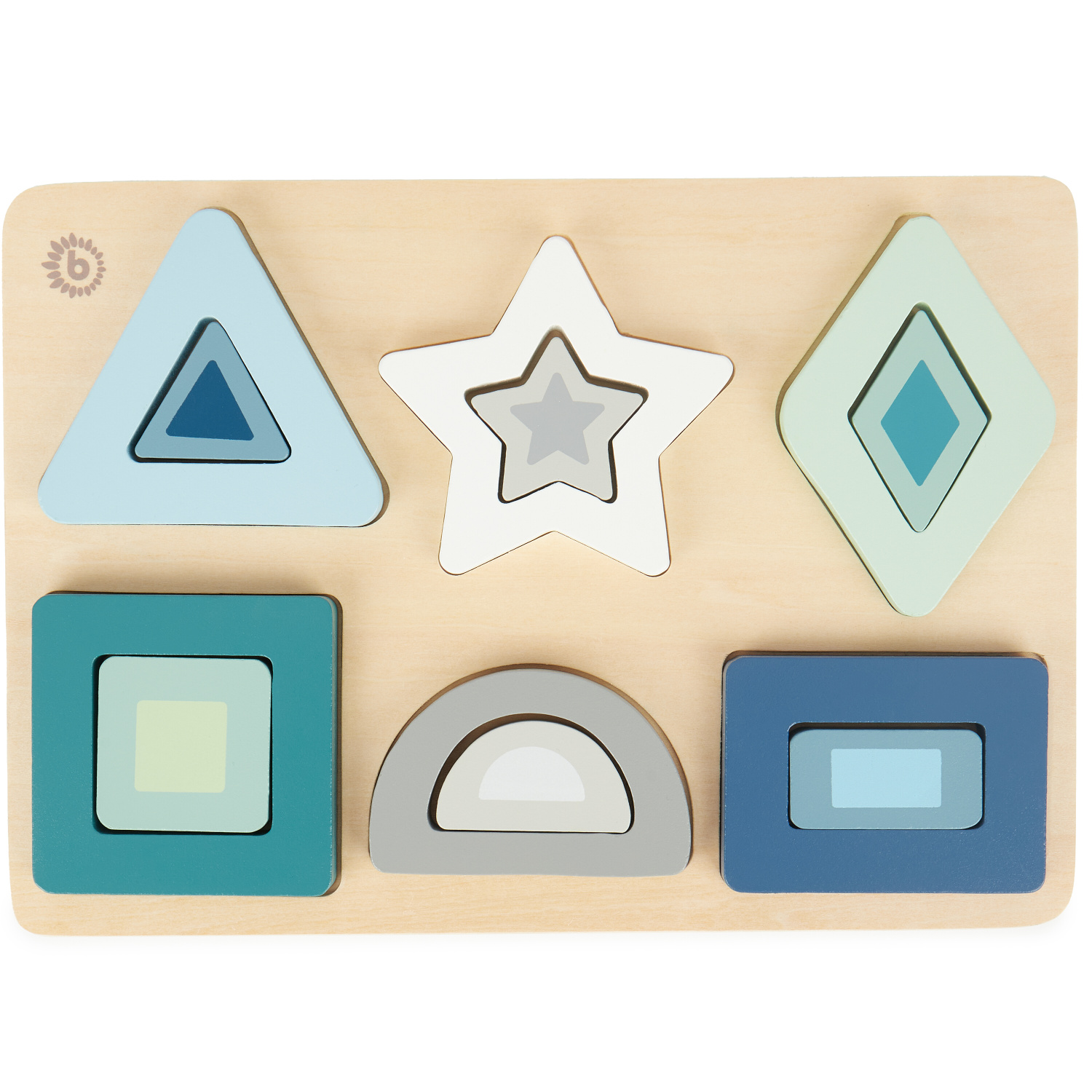 E-shop Bieco - Drevené vkladacie puzzle - tvary