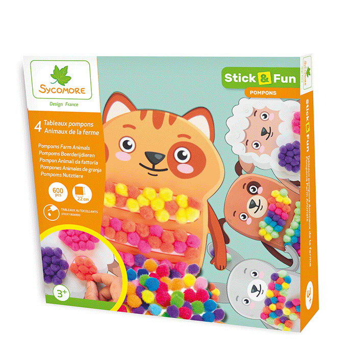 E-shop Sycomore Stick & Fun - zdobenie brmbolcami - domáce zvieratká