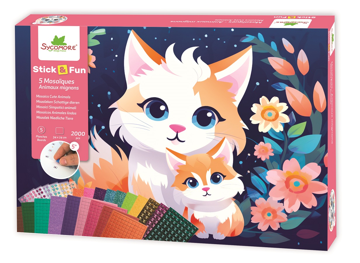 E-shop Sycomore Stick & Fun – XL mozaika – roztomilé zvieratká
