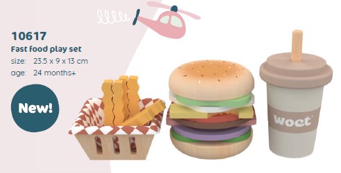 E-shop Woet Drevená súprava – fast food