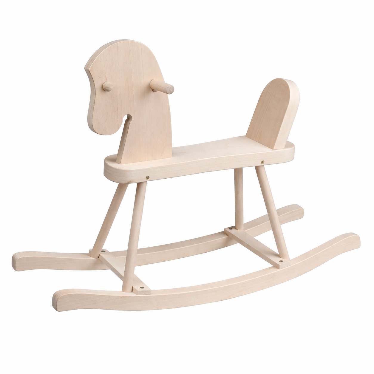 E-shop Drevený hojdací koník pre deti Baby Mix prírodný - 59356