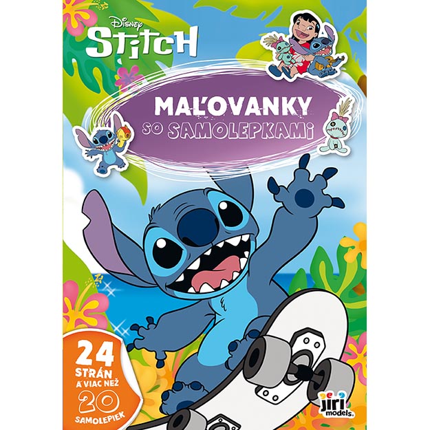 E-shop Jiri Models Maľovanky A4 so samolepkami Lilo & Stitch