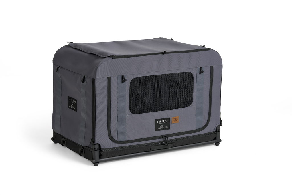 E-shop FIKAGO Skladacia kennel prepravka Queen M Grey