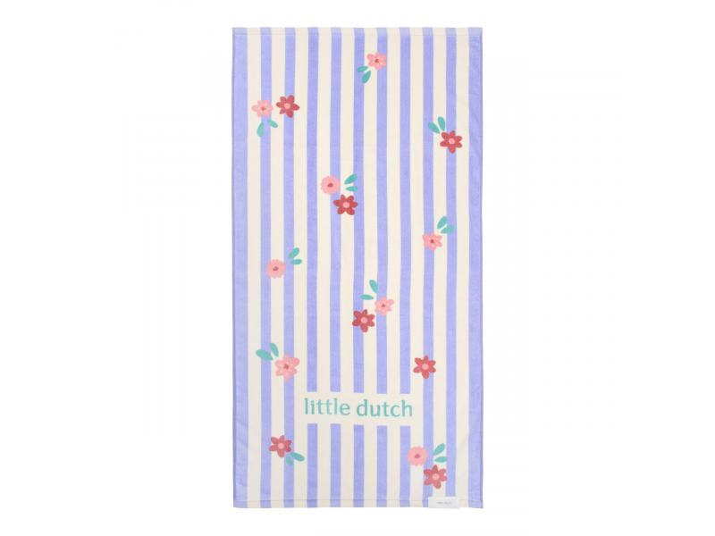E-shop Little Dutch Plážová osuška 120x60 cm Dreamy Purple Stripe