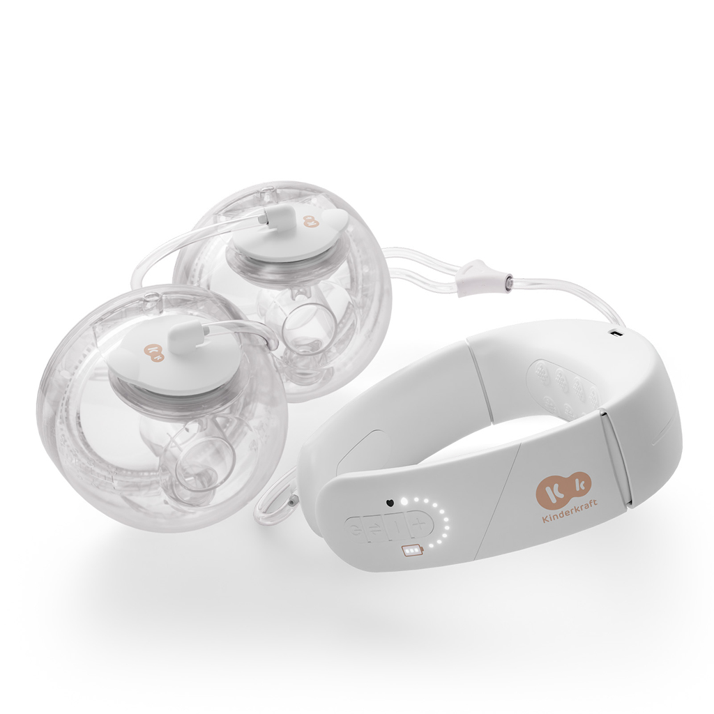 E-shop KINDERKRAFT Odsávačka materského mlieka s funkciou ohrevu krku Double Hands-free Gentleneste