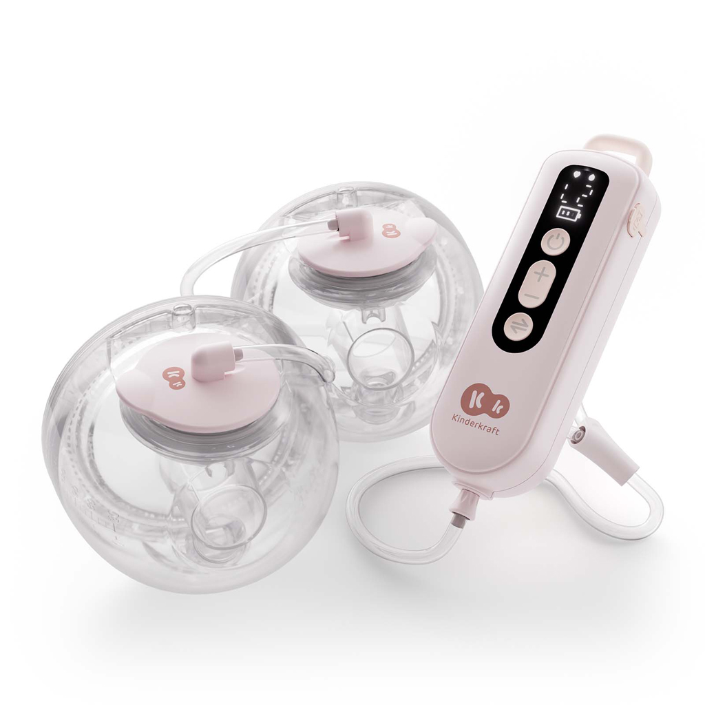 E-shop KINDERKRAFT Odsávačka materského mlieka Double Hands-free Gentle Flow Pink
