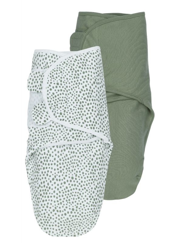 E-shop Meyco Zavinovačka 2-balenie 0-3m - Cheetah / Forest green