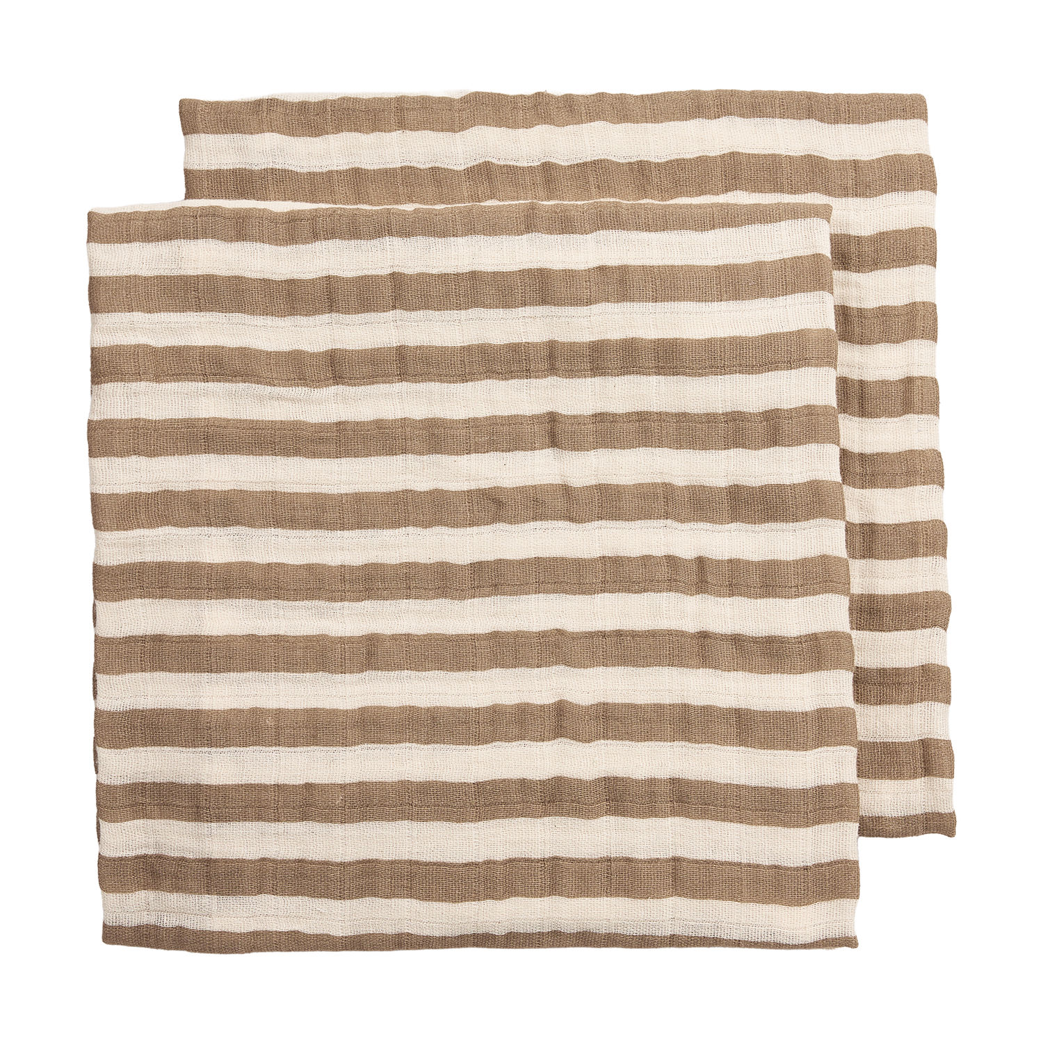 E-shop Meyco Mayco Mušelínové plienky Fat Stripe 120x120 cm 2-balenie - Taupe