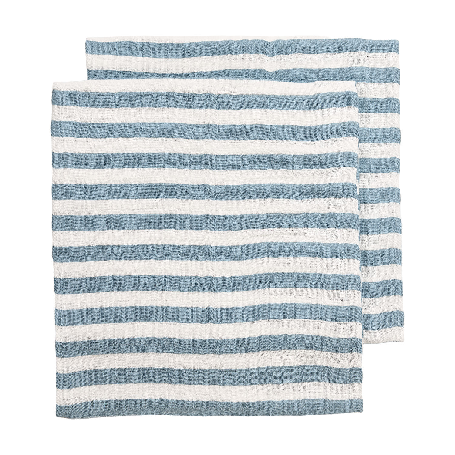E-shop Meyco Mušelínové plienky Fat Stripe 70x70 cm 2-balenie - Jeans Blue