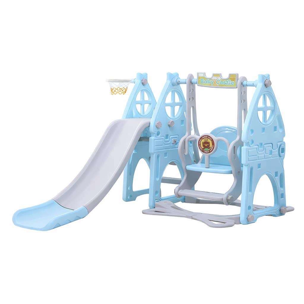 E-shop Mimulo Detská šmýkačka s hojdačkou 3v1 baby blue - 59342