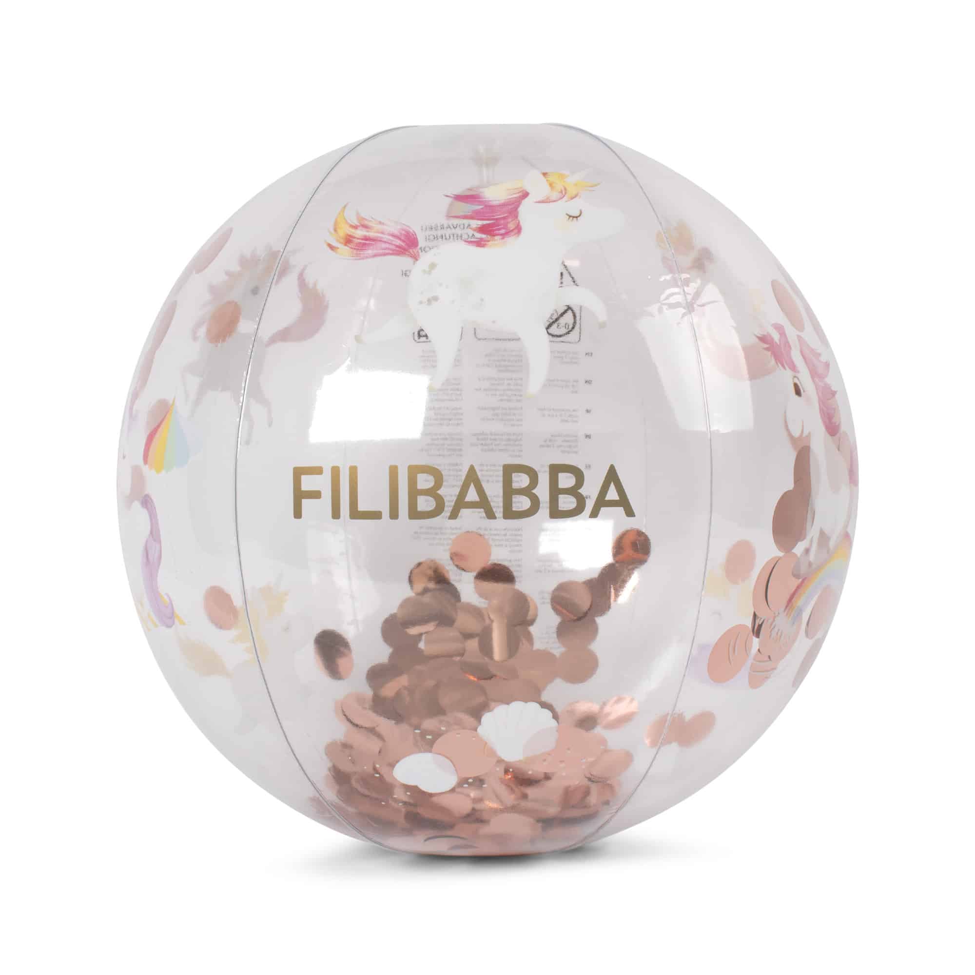 E-shop PLÁŽOVÁ LOPTA ALFIE FILIBABBA - UNICORN SHORES CONFETTI