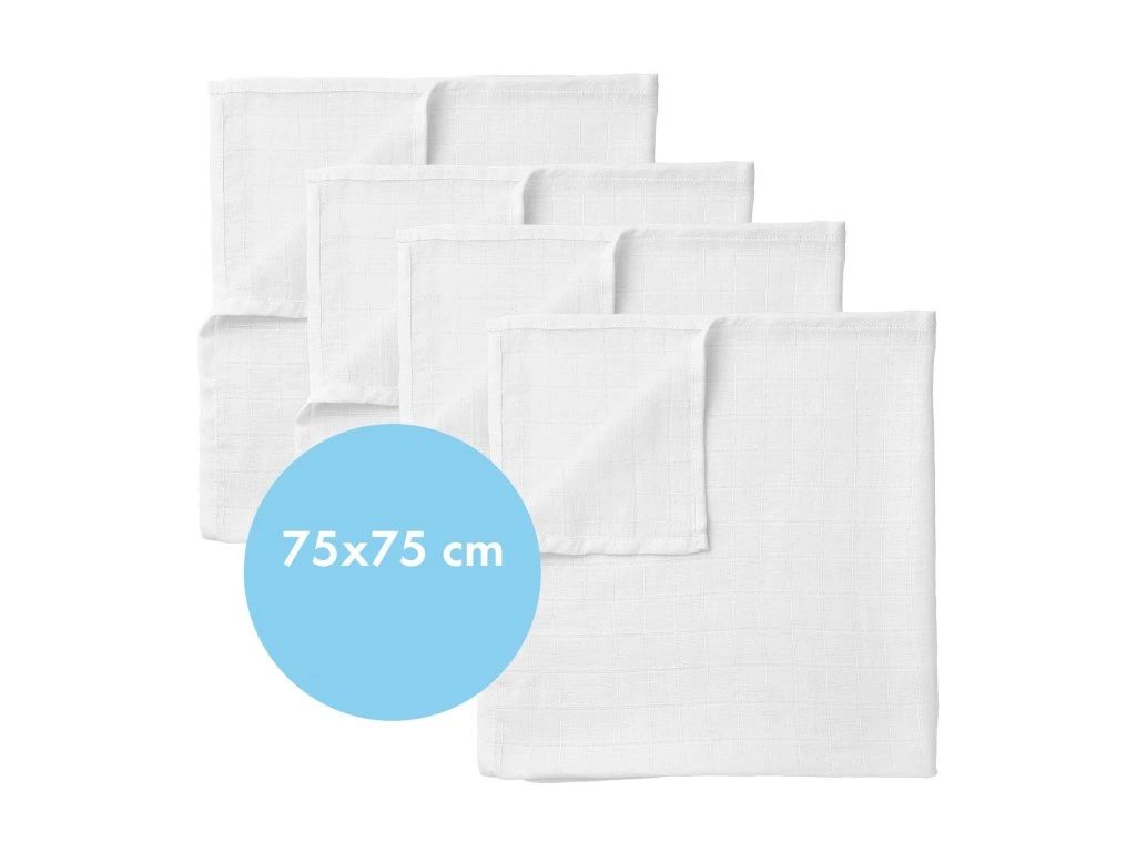 E-shop Lullalove Sada látkových tetra plienok 75 x 75 cm, 4ks