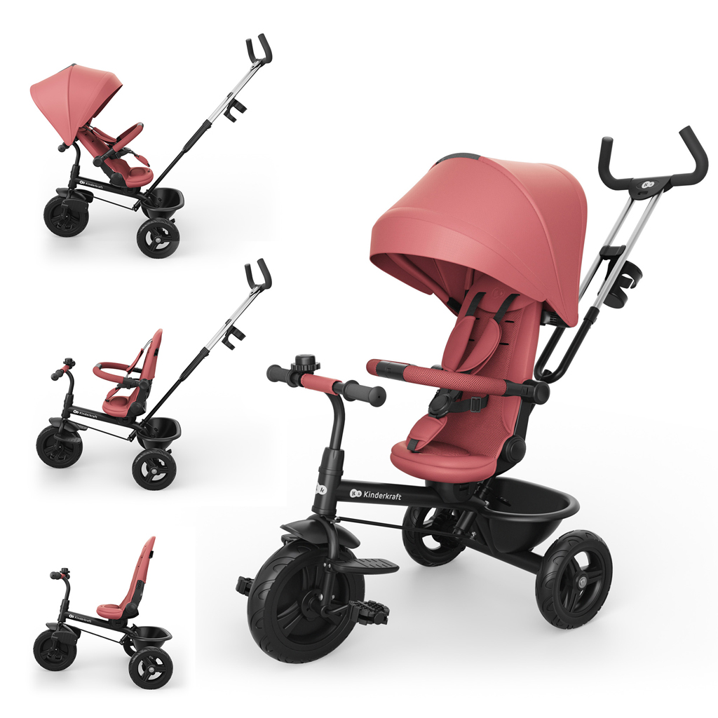 E-shop KINDERKRAFT Trojkolka Aston 2 Plus Pink, 9m+