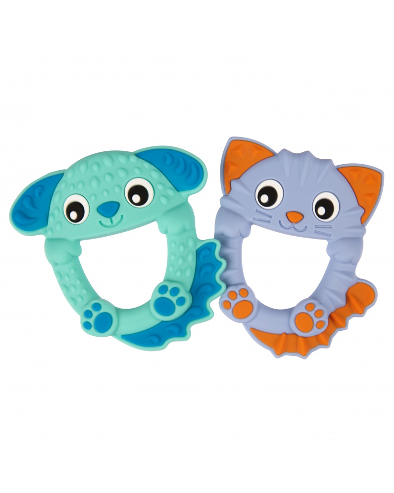 E-shop Playgro - Silikónové hryzátka mačička a psík