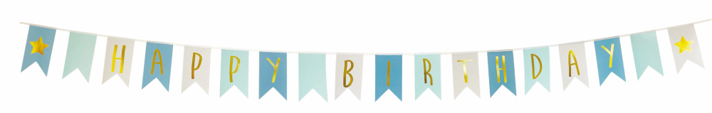 E-shop A3218 Jabadabado Banner Happy Birthday Modrý